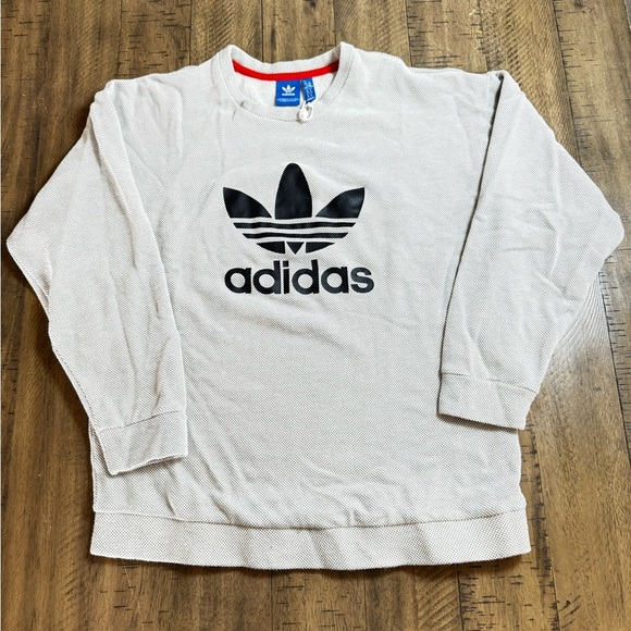 Adidas Women's Light Gray Logo Sweatshirt NWOT - Picture 2 of 10